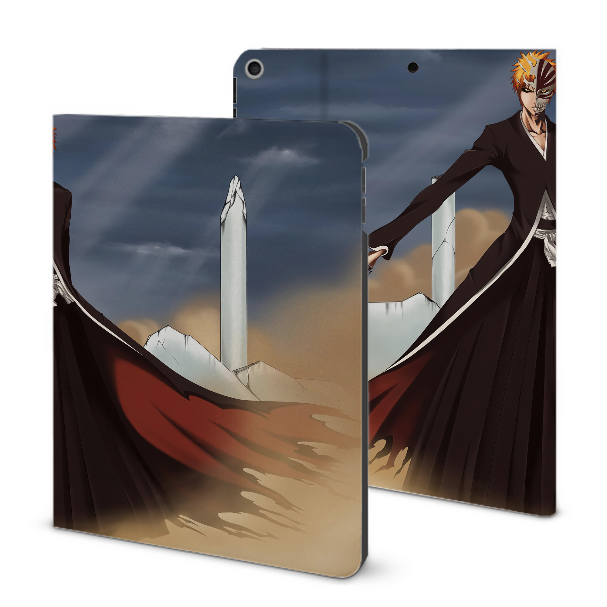 （画像用） ブリーチ BLEACH IPad ケース ブック型 PUレザー TPU 耐衝撃 軽量 薄型 ペン収納なし 全面保護 IPad 各モデル対応
